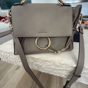 Chloe Faye Shoulder Bag in Taupe